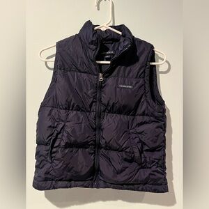 Lands’ End Kids Navy Blue Zip Up Puffer  Vest, Size S (7-8)